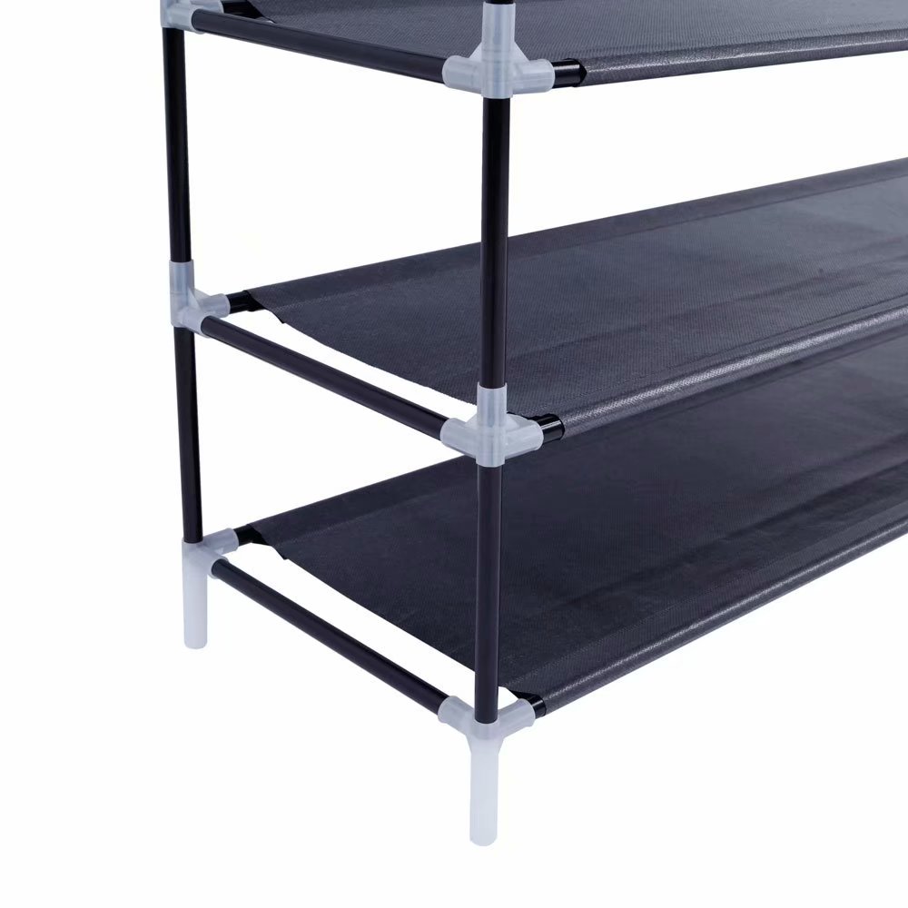 Clearance Simple Assembly 10 Tiers Non Woven Fabric Shoe Rack With Handle Black Walmart Com Walmart Com