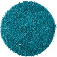thumbnail image 6 of SAFAVIEH Mariam Leather Shag Area Rug, Light Blue, 5' x 8', 6 of 7