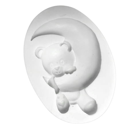 

Grandest Birch DIY Cake Mold 3D Non-stick Silicone Cartoon Moon Bear Cupcake Topping Mold Baking Tools