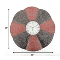 thumbnail image 5 of 2" X 30" X 30" Black & Red Traditional Floral Metal Wall Clock, 5 of 5