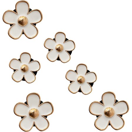 6 Pieces Daisy Flower Air Vent Clips Car Air Freshener Clip Air Conditioning Outlet Clip Charm Car Inter Decor Accessories for Girls Women