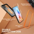 thumbnail image 3 of FITO For Samsung Galaxy A54 5G Case, Phone Case with Screen Protector and Kickstand (Orange), 3 of 8