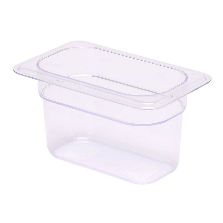 Met Lux 1/3 Size Food Storage Containers, 10 6 inch Deep Proofing Boxes - Rectangle, Graduated Measurements, Clear Plastic Food Grade Storage