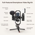 thumbnail image 2 of SmallRig Universal Phone Video Rig Kit for iPhone, Smartphone and Cameras, Phone Stabilizer Rig w/Tripod Microphone LED Light Side Handle Power Bank Holderm, for Vlogging & Live Streaming - 3384B, 2 of 5