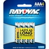 Rayovac Alkaline AAA Batteries, 4pk