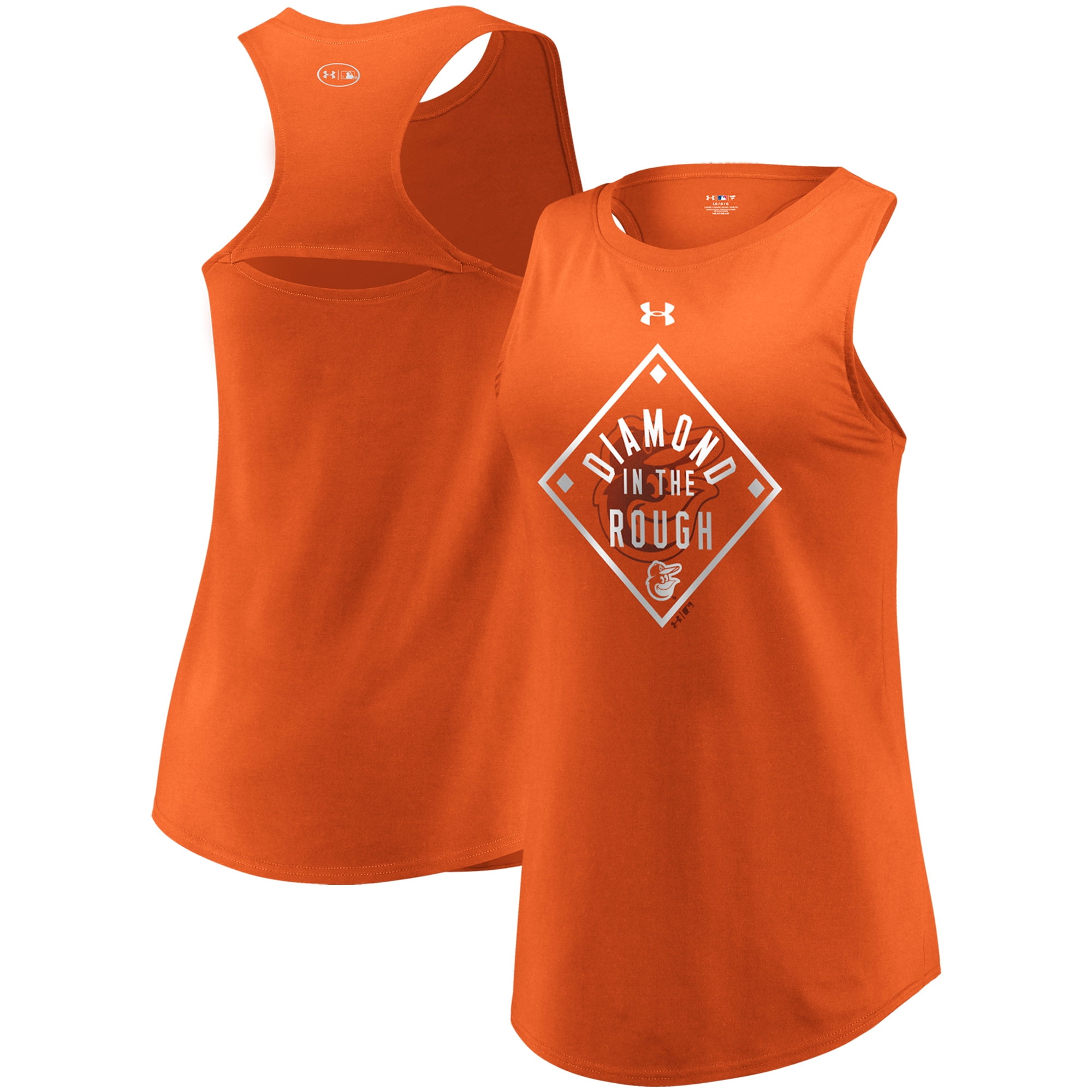 Baltimore Orioles Under Armour Women's Passion Diamond Tri-Blend Performance Tank Top Orange by MAJESTIC LSG