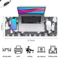 thumbnail image 5 of Long Mouse Pads for Desk,Ghostly Boo Halloween Pattern Desk Mats on Top Of Desks, Desk Mouse Pad Extra Large with 3mm Non-Slip Base and Stitched Edge for Gaming,Office,Work,Home 31.5"x11.8", 5 of 6