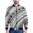 thumbnail image 3 of Chaqueta con cremallera maorí en blanco y negro para hombres y niños, sudadera de gran tamaño con estampado 3D, chaquetas bomber de manga larga para primavera y otoño, 3 of 5
