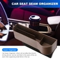 thumbnail image 5 of Estuche multifuncional de fibra de carbono organizador para espacio de asiento de automóvil (pasajero marrón), 5 of 5