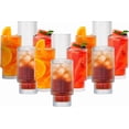thumbnail image 1 of Juego de 12 Vasos de Cristal Bluelander, 11 Oz (350 ml), Diseño Lineas, 1 of 5