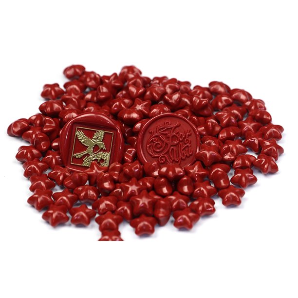 Cuadros Decorativos 100x Star Retro Sealing Wax Bead Fire Painting Grano para Stamp Craft (Rojo) Likrtyny embutido en tela