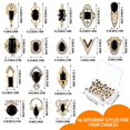 thumbnail image 3 of Abalorios para uñas Leelosp 3D dorados de lujo con diamantes de imitación negros, 24 unidades, 3 of 7