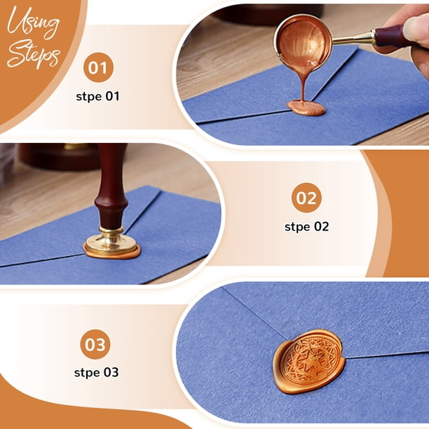 Wosthever 300 Uds. Sobre carta de invitación DIY artesanía sello de cera cuentas regalo práctico y ecológico Artesanía 100 caramelos