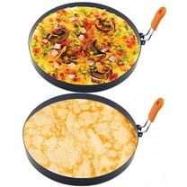 Minzimin Nonstick with Anti-Scald Handle Round Stainless Steel Egg & Pancake Rings, (2 Count)