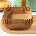 thumbnail image 4 of 50 Disposable Microwave Oven Air Fryer Pads Non Stick Square Kitchen Cooking Oil Absorbent Sheets, 4 of 6