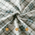 thumbnail image 3 of Codi Flannel Sheets Queen Size- 4 Pieces Ultra Soft Flannel Sheet Set, Cozy 100% Cotton Blue Plaid Bedsheets, Brushed for Extra Softness, Fall Themed Warm Bedding Sheets, 14 Inch Deep Pocket, 3 of 16