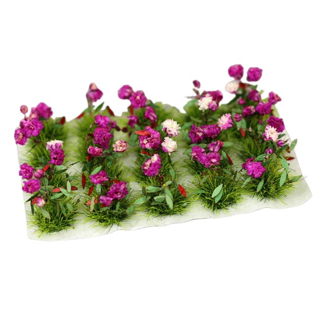Wweixi Modèle d'Architecture Ferroviaire en Grappe de Fleurs DIY Violet
