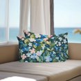 thumbnail image 4 of Outdoor Pillow Cover Oil Painting Set of 2 Waterproof Throw Pillowcases Blue Pink Flowers Decorative Patio Furniture Pillows for Couch Garden Indoor & Outdoor Use, 4 of 9