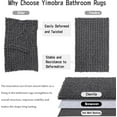 thumbnail image 6 of Bath Rug Mat, 32 x 20, Soft Shaggy Chenille Bathroom Rugs, Large Size, Super Absorbent & Thick, Non-Slip, Machine Washable Bathroom mat, Bath Mats for Bathroom, Tub & Shower, Dark Gray, 6 of 6