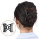 thumbnail image 5 of 4 Pieces Stretchy Double Comb Hair Clip Adjustable Elastic Hair Comb No Crease Hair Pins Hair Accessories for Women Curly Thick Wavy Hair Ponytail (Bl, 5 of 5