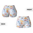 thumbnail image 6 of Yiaed Cute Shark Print Women's Athletic Shorts Running Shorts Sporty Short High Waisted Elastic Workout Shorts for Yoga Gym Running & Sports -X-Large, 6 of 8