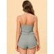 thumbnail image 3 of Pijama para mujer sin mangas Crop Tank Tops y pantalones cortos Strtechy 2pcs Lounge Set Small Grey, 3 of 5