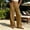 Khaki, variant on Women's Straight Leg Pants Baeitkot Women's Fashion Solid Color Elastic Waist Casual Button Pocket Straight Leg Pants Blue XL