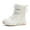 White, variant on Glisme Girls Snow Boots Winter Thick And Warm Cotton Shoes Waterproof Anti Slip Snow Boots Leisure White Boots Size 6-7 Years