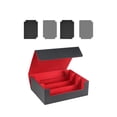 thumbnail image 3 of Estuche para cartas de baraja, soporte de protección para 1800 tarjetas con cierre magnético, almacenamiento de cartas de juego Tarjetero negro rojo, 3 of 8