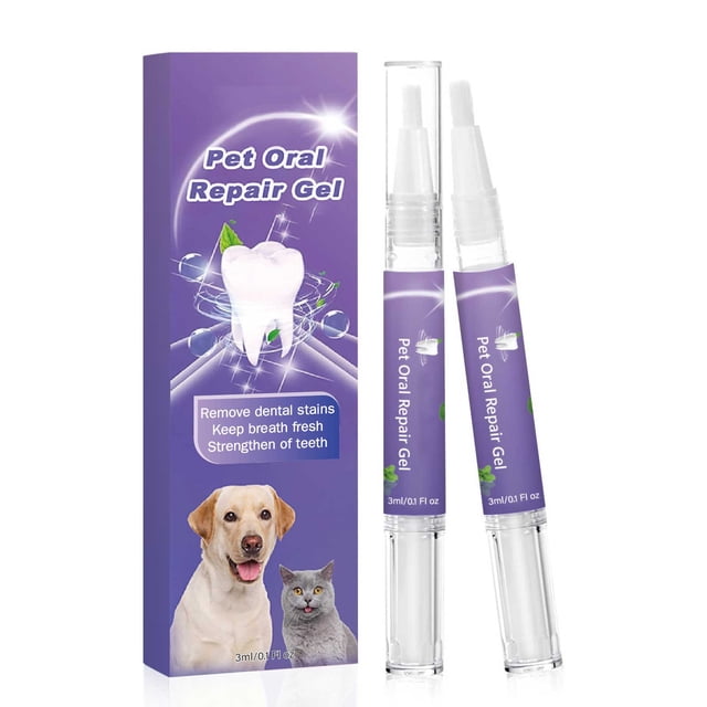 Binwennn Pet Oral Gel Pet Oral Restorative Gel Bad Breath Without Brushing Pet Teeth Pen Pet Breath Gel Care Cleaner 3ml Chewing Sticks for Humans Chew for Small Dogs Teething Dog for Puppies Dog Chew