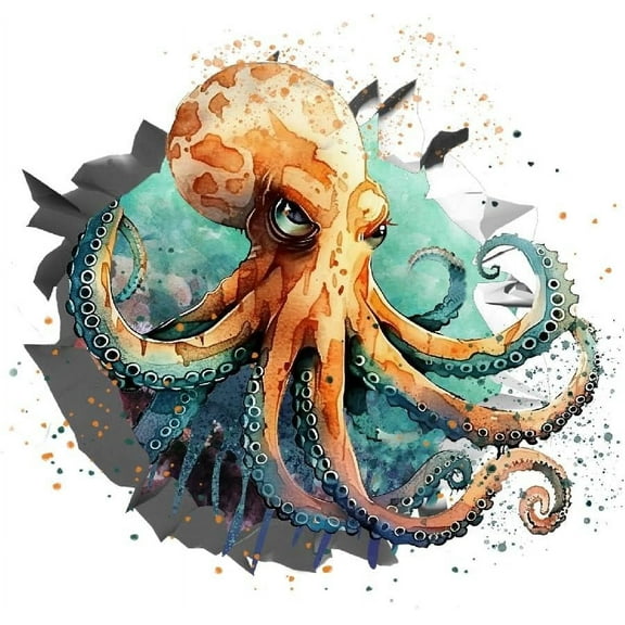 Translucent PVC Self Adhesive Wall Stickers Waterproof Building Decals for Home Living Room Bedroom Wall Decoration Octopus 960x300mm 2 sheets/set