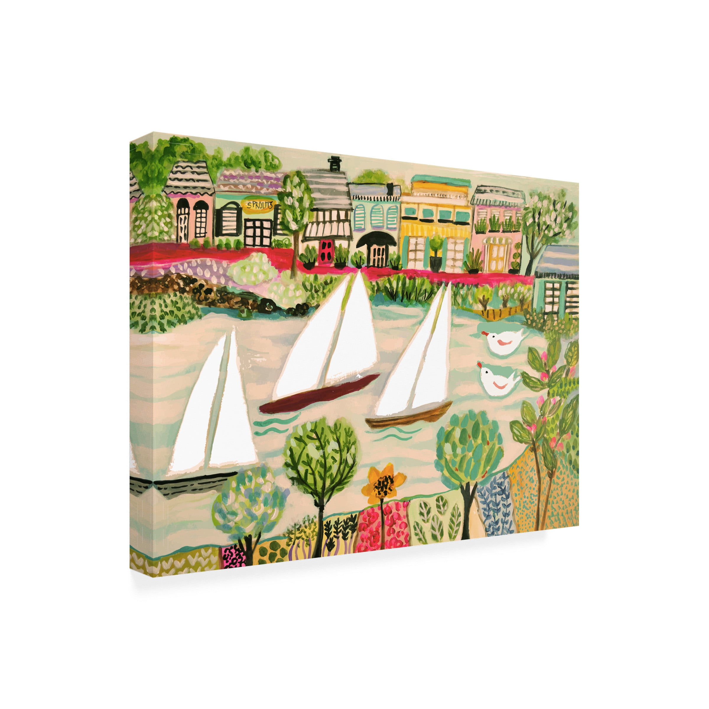 Karen Fields 'Smooth Sailing I' Canvas Art