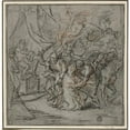 thumbnail image 3 of Antoine Coypel 15x15 Black Modern Framed Museum Art Print Titled - Martyrdom of a Saint, 3 of 5