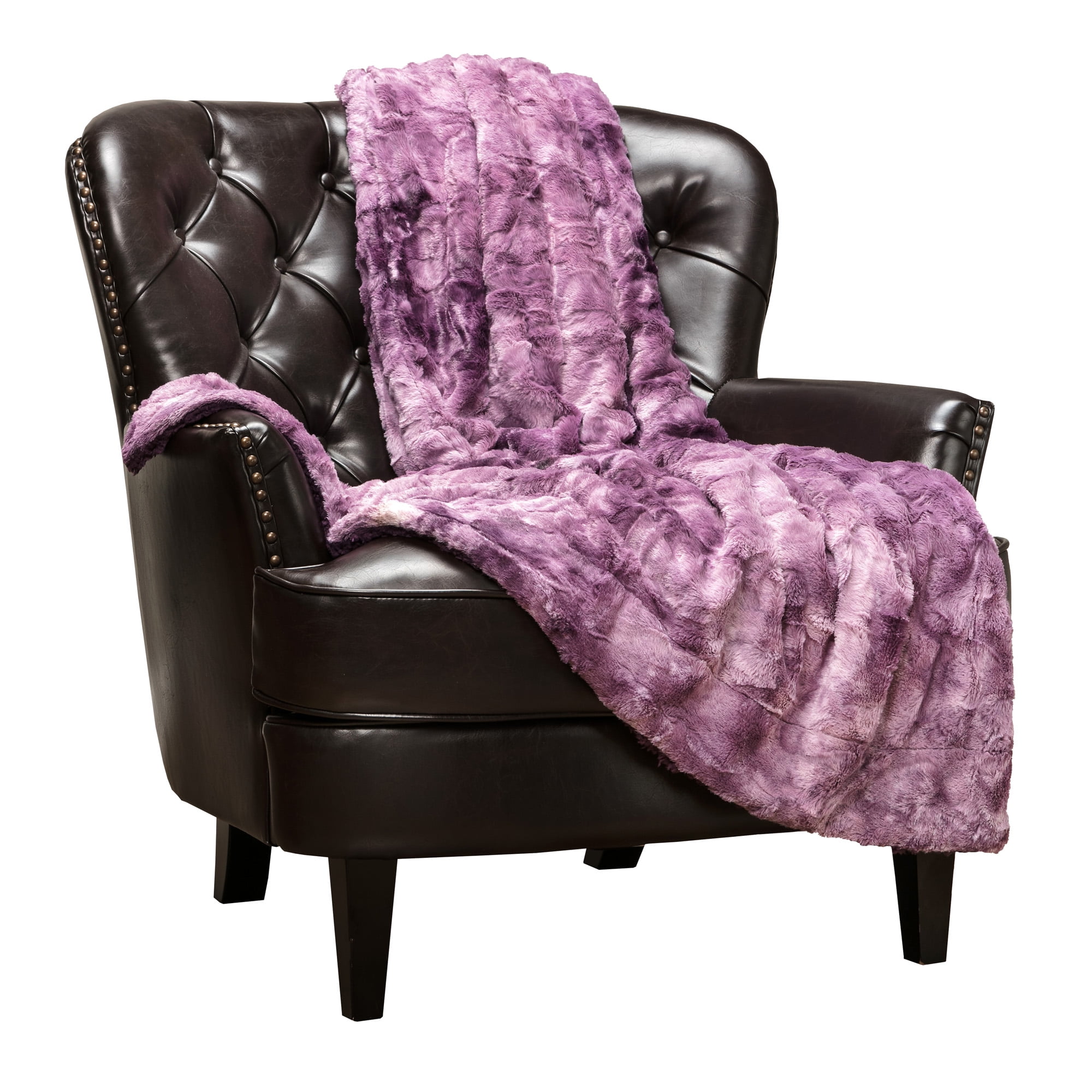 Chanasya Fuzzy Faux Fur Throw Blanket Light Weight Blanket for Bed