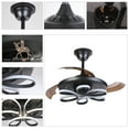 thumbnail image 3 of New in 2022 CUMKA 42'' Ceiling Fan Lights Remote Control LED Dimmable 6-Speed Ceiling Fans with Lights Farmhouse Low Profile Black Ceiling Fan Light, 3 of 9