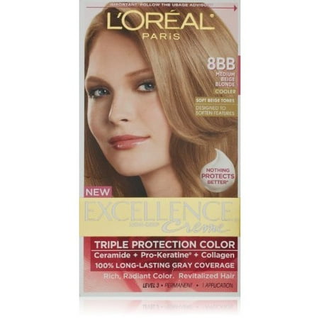 L Oreal Paris Excellence Creme Hair Color 8bb Medium Beige Blonde This On Opens A Dialog That Displays Additional Images For Product With The Option To Zoom In Or Out