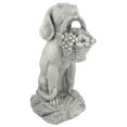thumbnail image 2 of Design Toscano EU1379 Man's Best Friend Dog with Basket Outdoor Garden Statue, 19 Inch, Two Tone Stone, 2 of 5