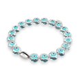thumbnail image 1 of Aqua | .925 Sterling Silver | Crystal Evil Eye Bracelet, 1 of 7