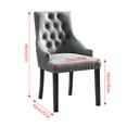 thumbnail image 6 of Tufted Chair Dine Chair Set of 2 Upholstered Dining Chair Solid Wood Legs Upholstered Stools Dining Living Room Hotel Restaurants Meeting, 6 of 6