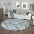 thumbnail image 7 of Madison Traditional 5' Round Dark Gray Polypropylene Indoor Area Rug, 7 of 7