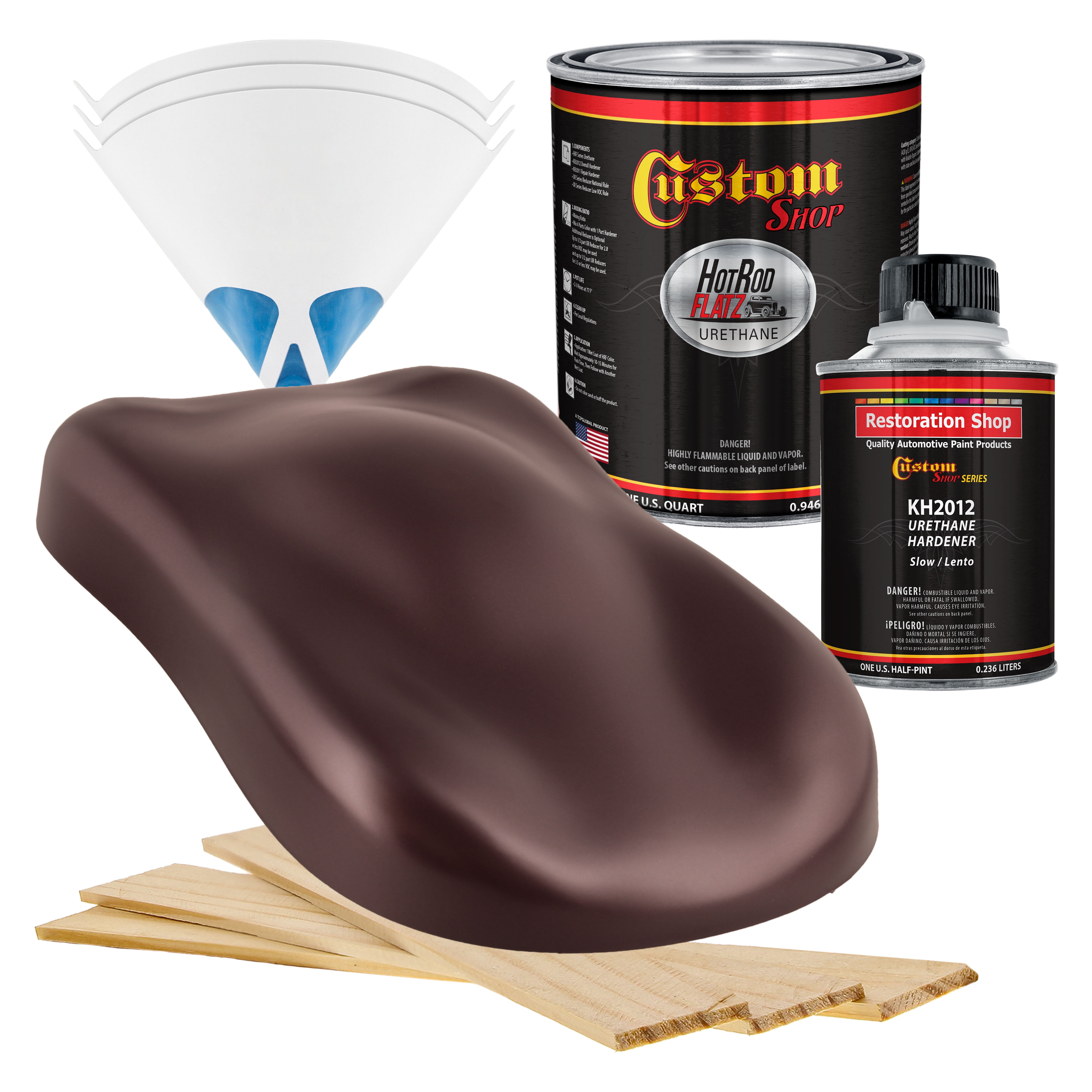 Custom Shop Vintage Burgundy Pearl Hot Rod Flatz Flat Matte Satin Urethane Auto Paint