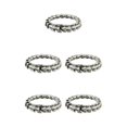 thumbnail image 1 of Thinsony Distinctive Gothic Punk Dragon Scale Bangle 48 inches Cool and Contemporary Steel 8.26 Inch 5Set, 1 of 6