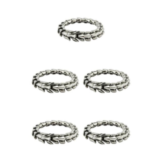 Thinsony Distinctive Gothic Punk Dragon Scale Bangle 48 inches Cool and Contemporary Steel 8.26 Inch 5Set