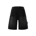 thumbnail image 5 of Jerdar Men's Summer Fashion Solid Color Zipper Front Open Pocket Workwear Denim Straight Leg Shorts, 5 of 6