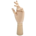 thumbnail image 4 of MasteelfCA Wooden Hand Model Flexible Moveable Fingers Hand Manikin Hand Figure Sketching Hand, 4 of 7