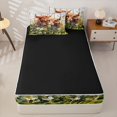 thumbnail image 4 of jejeloiu Farmhouse Highland Cattle Zipper Twin Comforter Sets with Fitted Sheet and 2 Pillowcases Kids,Watercolor Rustic Plant Flowers Zipper Bedding Set,Reversible,4-Piece, 4 of 7