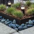 thumbnail image 4 of DAVYLINE 6-Pack Galvanized Steel Landscape Edging w/Black Powder Coating - 40" L x 6.5" H Strips - Hammer-in 16-Gauge Metal Edging Border w/ 7 Clips & Gloves - Edge for Lawn Yard (20Ft Total), 4 of 6