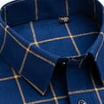 thumbnail image 5 of DDAPJ pyju Big and Tall Button Down Shirts for Men Flannel Plaid Shirt Regular Fit Business Casual Shirts Lightweight Gingham Shirts with Chest Pocket Clearance Sales Today Blue L, 5 of 7