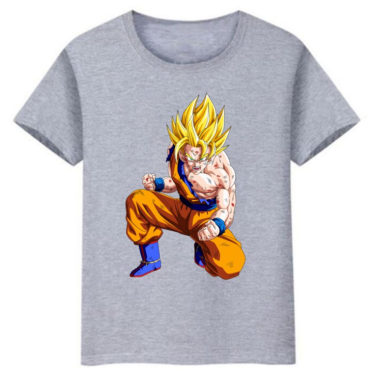 Dragon Ball Men Tops Casual Cotton T-shirt Anime Super Cool Goku