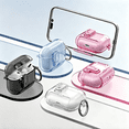 thumbnail image 4 of Multifunction Built in Magnets Lock Clear Case Cover for AirPods, Original Look Transparent Case with Hidden Phone Stand, Top-Connected Earbud Skin Ultra Thin Soft Silicone TPU Protector, 4 of 8